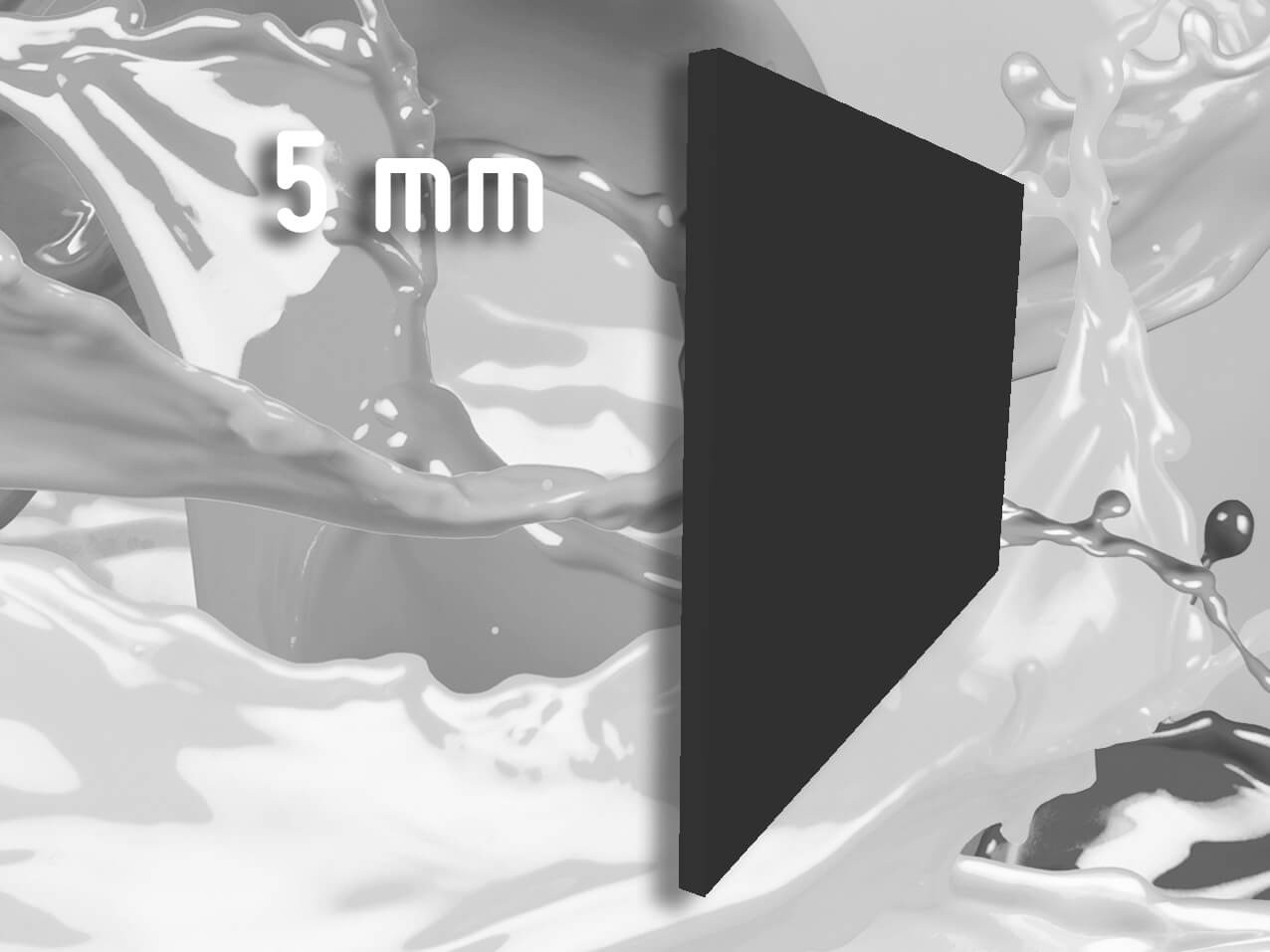 PVC Platte Schwarz 5 mm