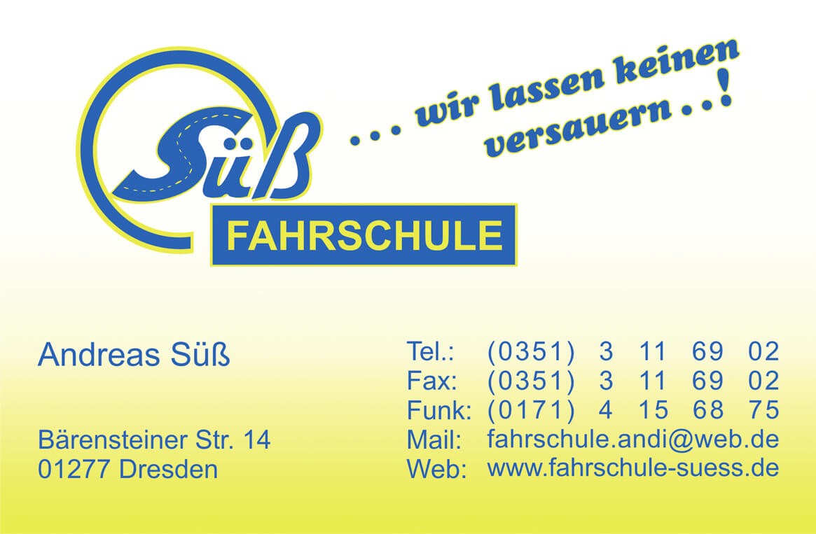 Visitenkarte 85 x 55 mm Klassiker Topseller