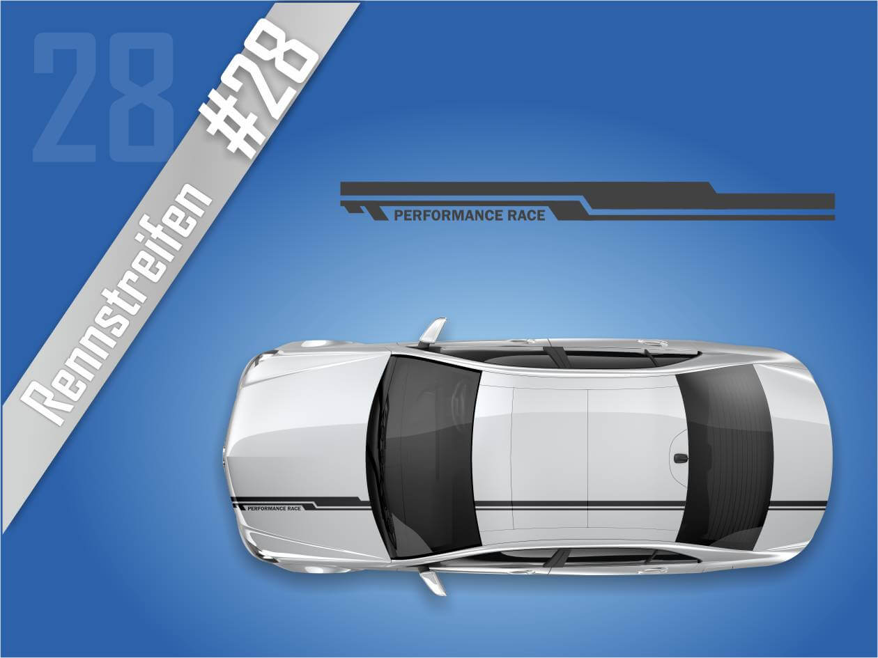 Autostreifen Rennstreifen Rallye Streifen #2128