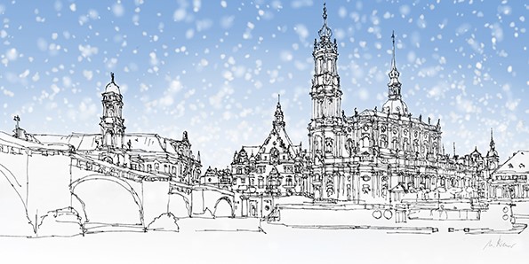 Schloss Dresden Kunstdruck WS33