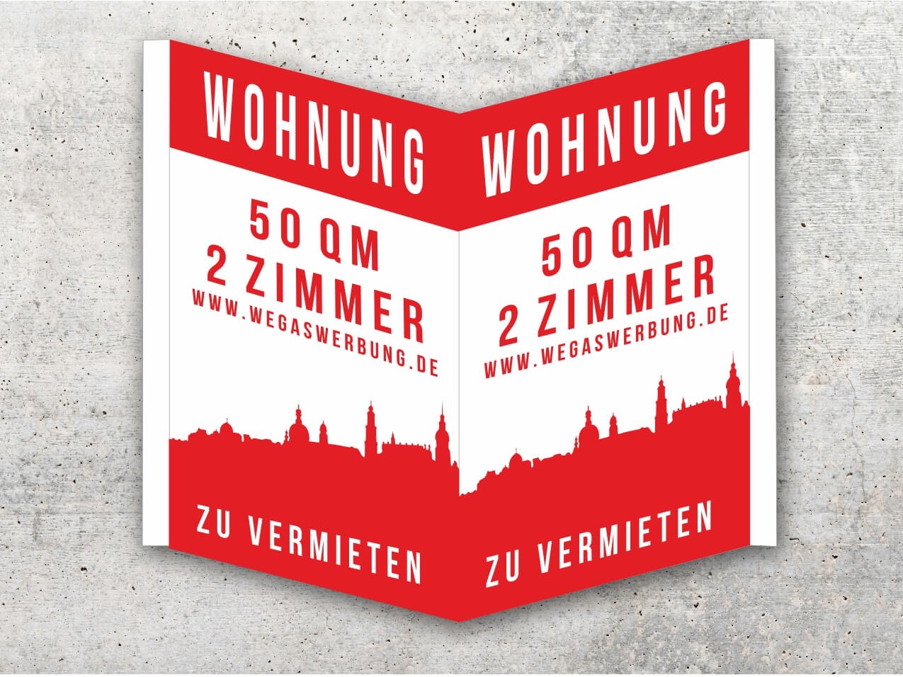 Makler-Hausschild "Nasenschild" 100 x 70 cm