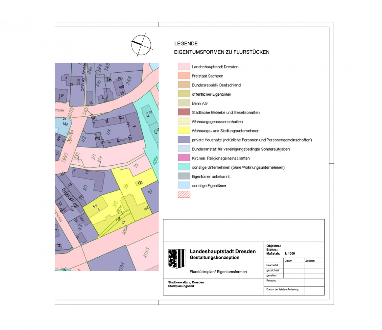 CAD Plan gefaltet auf DIN A4 mit Abheftstreifen
