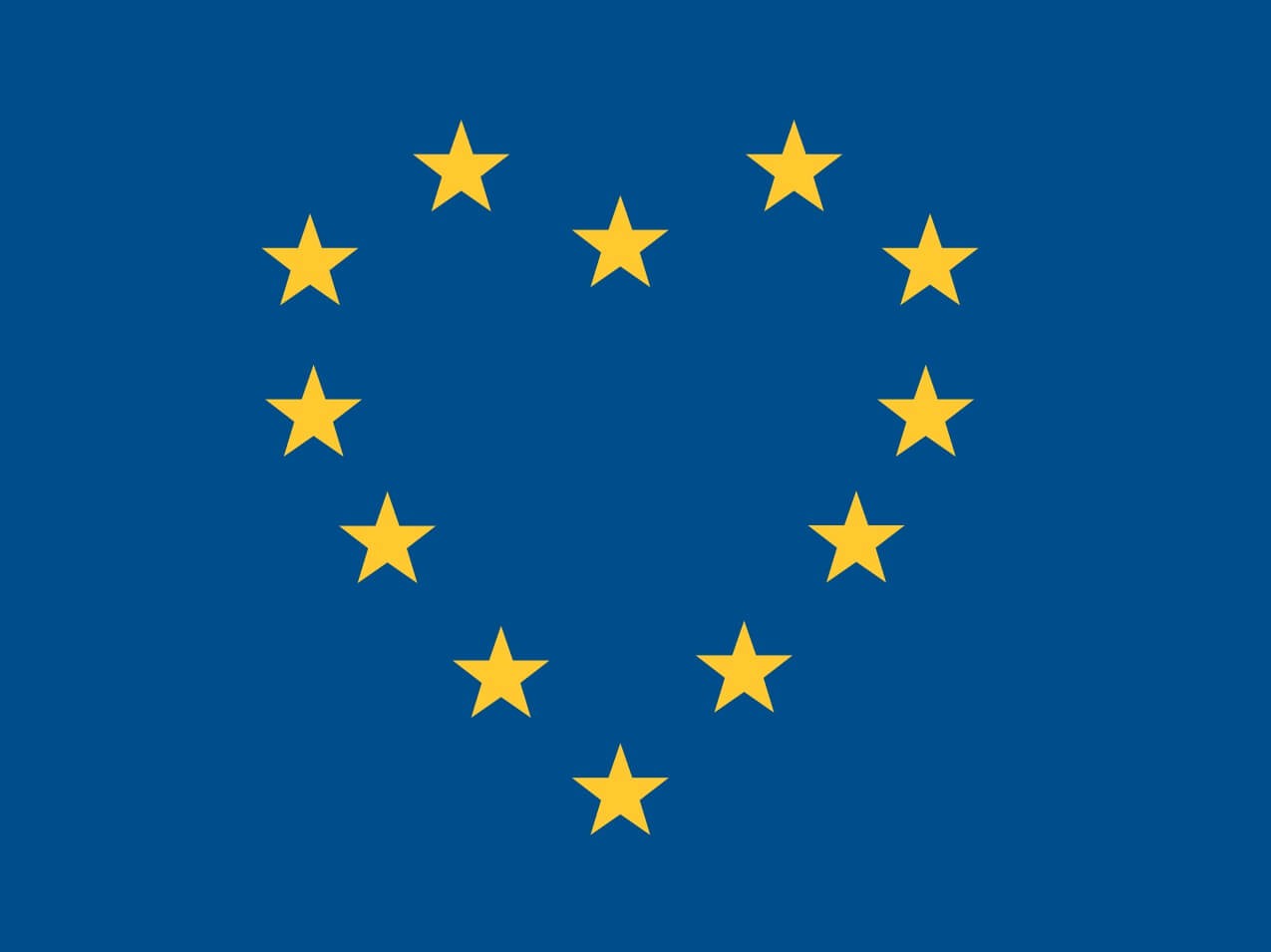 Fahne Europa Herz Love