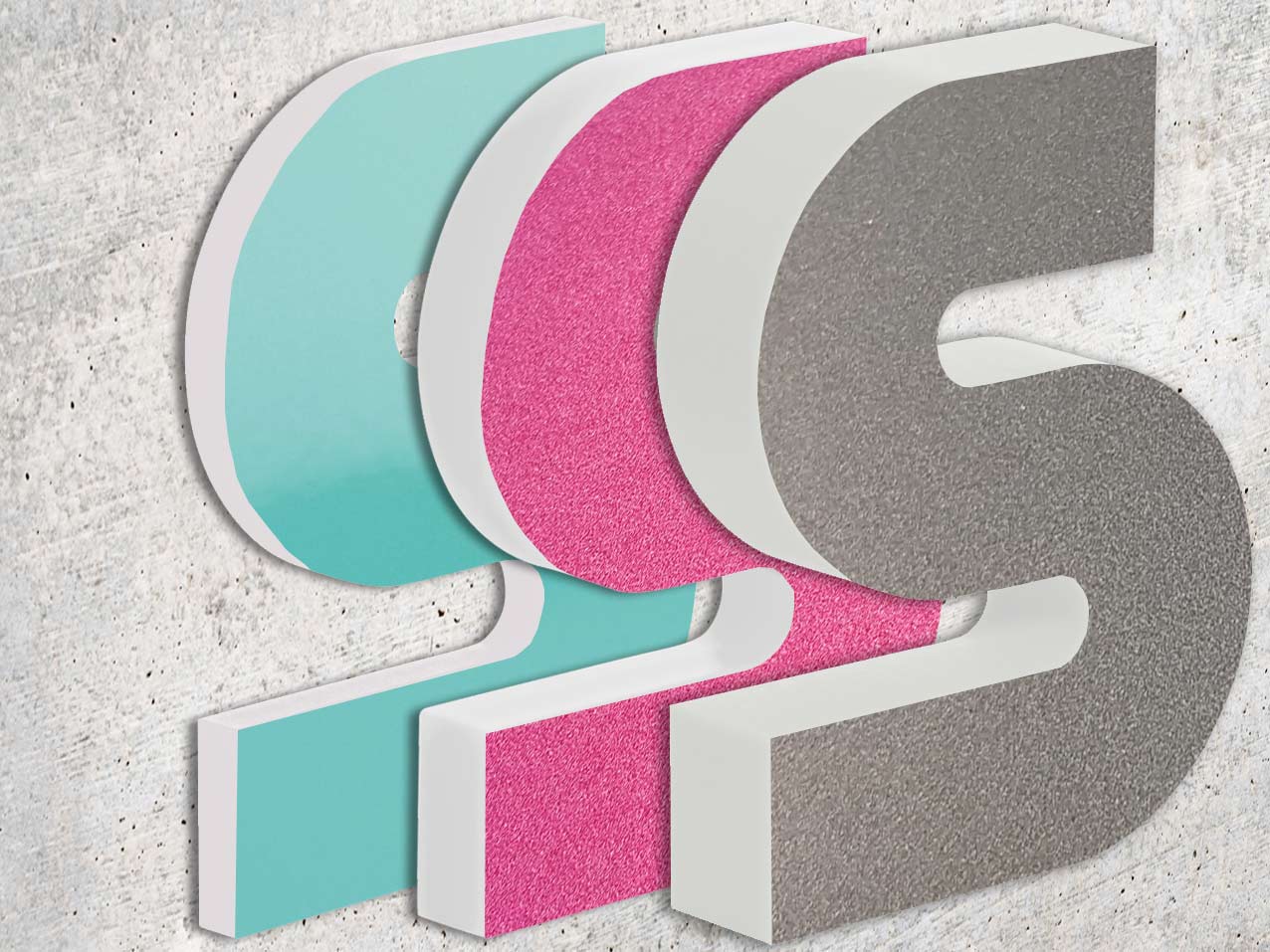 3d-Fraesbuchstaben-8-19-30mm-Acryl-Folie-beklebt-einzel-Buchstabe