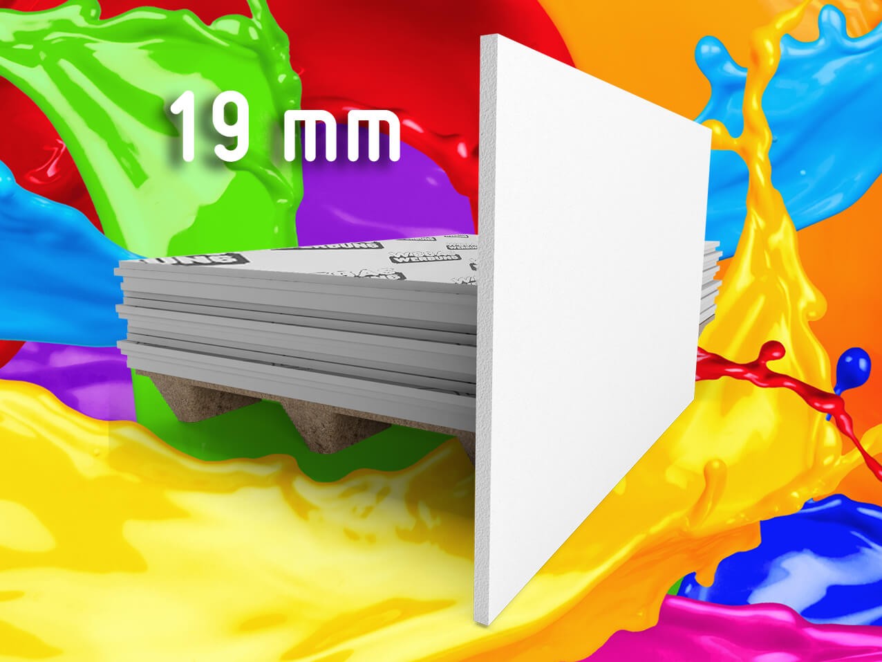 PVC Platte Weiß 19 mm